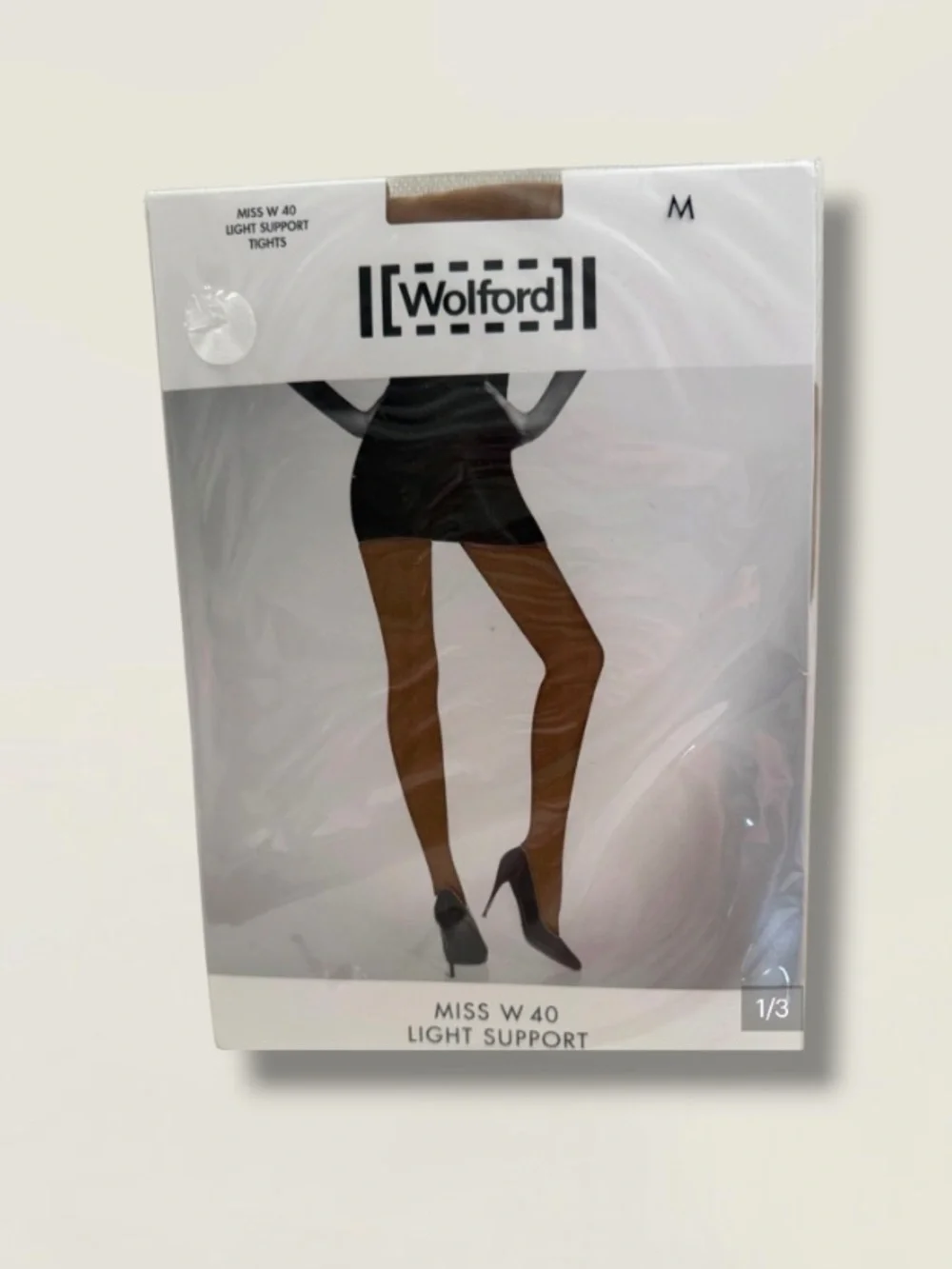 New! WOLFORD Terre MISS W 40 LIGHT SUPPORT TIGHTS Size MEDIUM